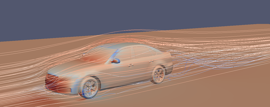 Turbulent Flow Simulation Around Drivaer Vehicle Solved By Using Cf