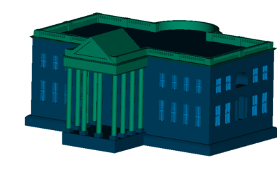 Automatic Mesh Generation Of A Simplified 3D Model Of The White House For CFD Analysis With CF-MESH+