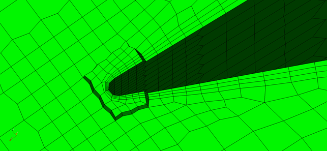 Boundary layers on the blade_meshed by CF-MESH+
